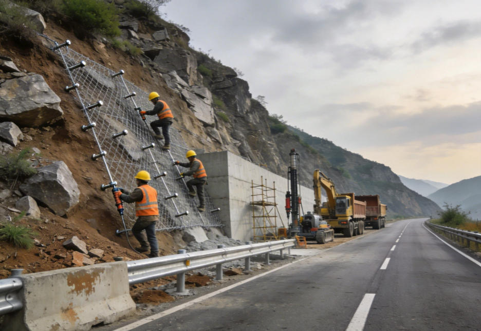 阳山公路道路护坡